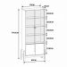 Cristaleira Lizz 4 Portas Off White/Cedro - Casa D