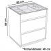 Kit 2 Mesas De Cabeceira 3 Gavetas 010023 Branco DCASA