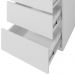 Mesa De Cabeceira 3 Gavetas 010023 Branco DCASA