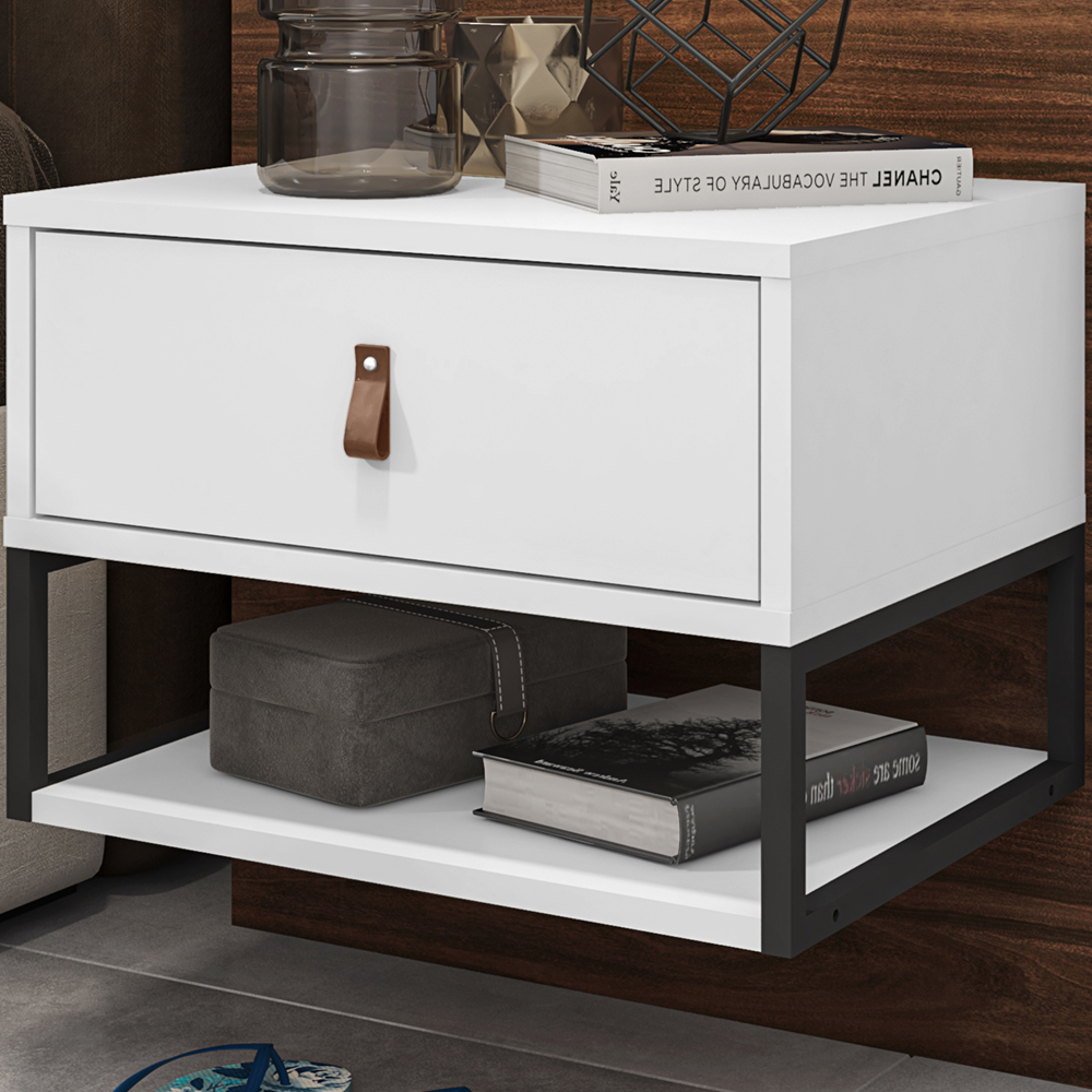Mesa De Cabeceira Suspensa 1 Gaveta 004014 Branco DCASA