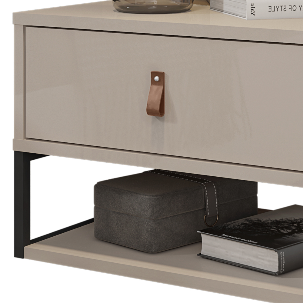 Mesa De Cabeceira Suspensa 1 Gaveta 004014 Off White DCASA