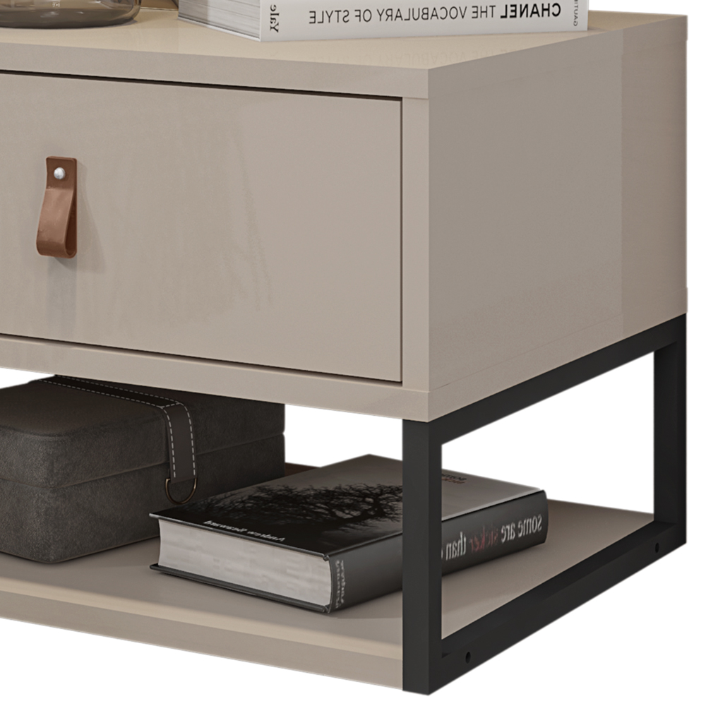 Mesa De Cabeceira Suspensa 1 Gaveta 004014 Off White DCASA