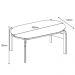 Mesa De Centro Oblonga Sala De Estar 06009 Branco Cedro DCASA