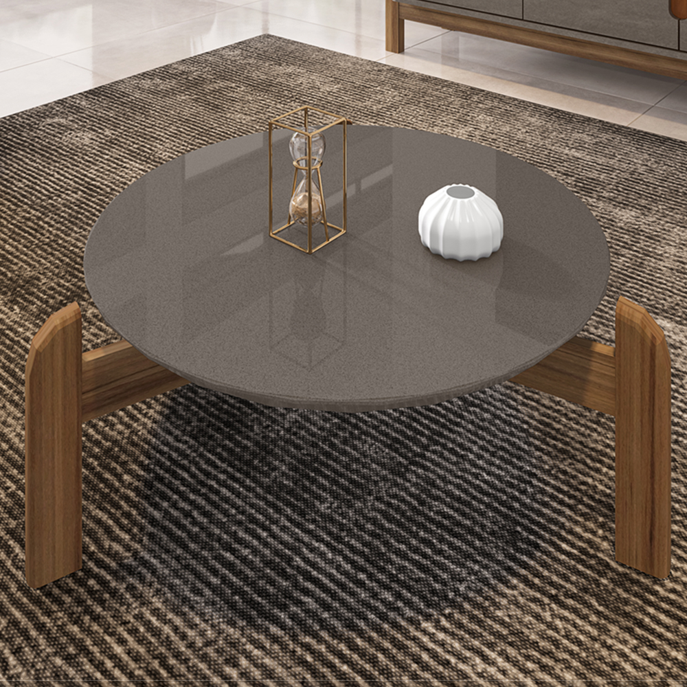 Mesa De Centro Para Sala 006008 Cinza Perola Cedro DCASA