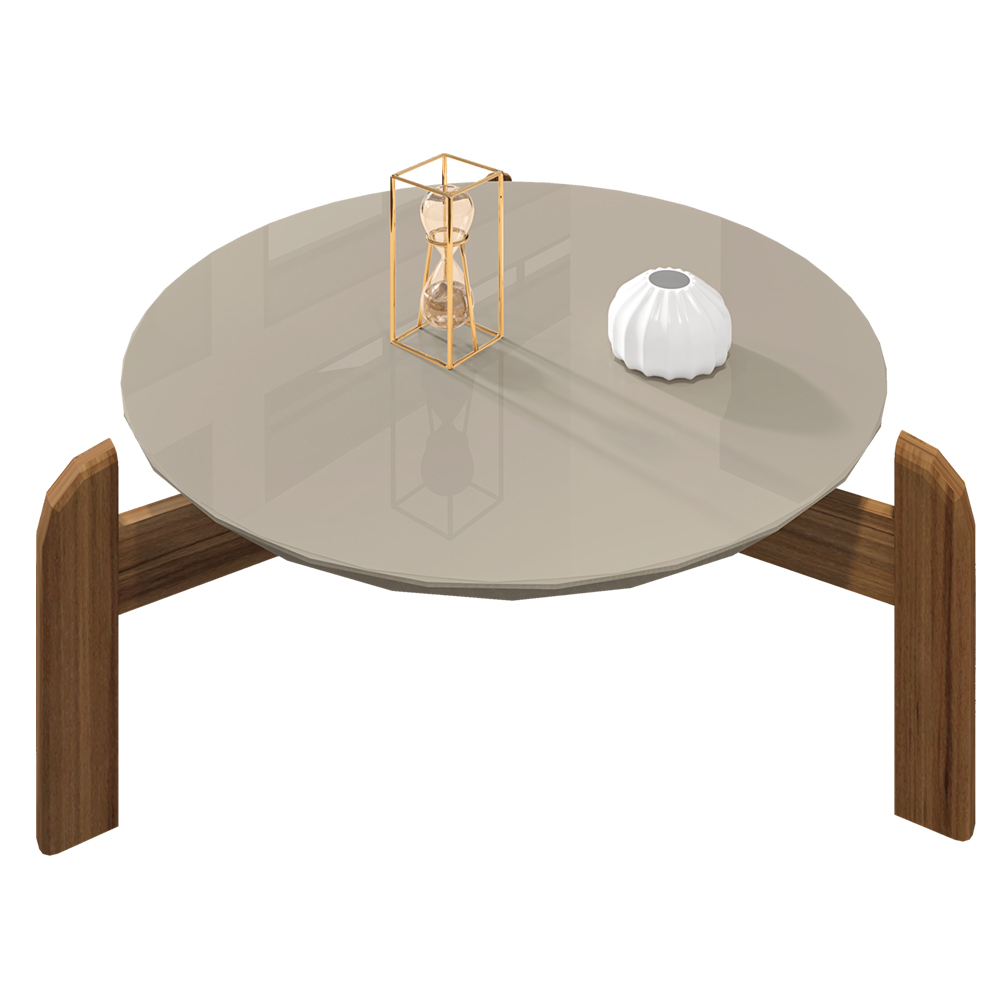 Mesa De Centro Para Sala 006008 Off White Cedro DCASA