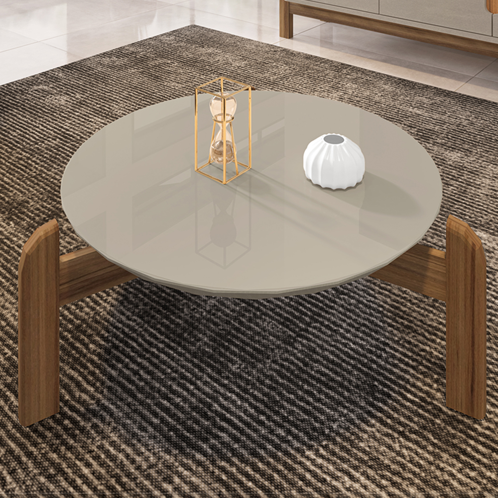 Mesa De Centro Para Sala 006008 Off White Cedro DCASA