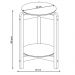 Mesa Lateral Sala Lizz com Pés de Madeira Maciça Off White/Cedro