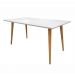 Mesa Sala Jantar Veneza Tampo Vidro 160x90cm Branco