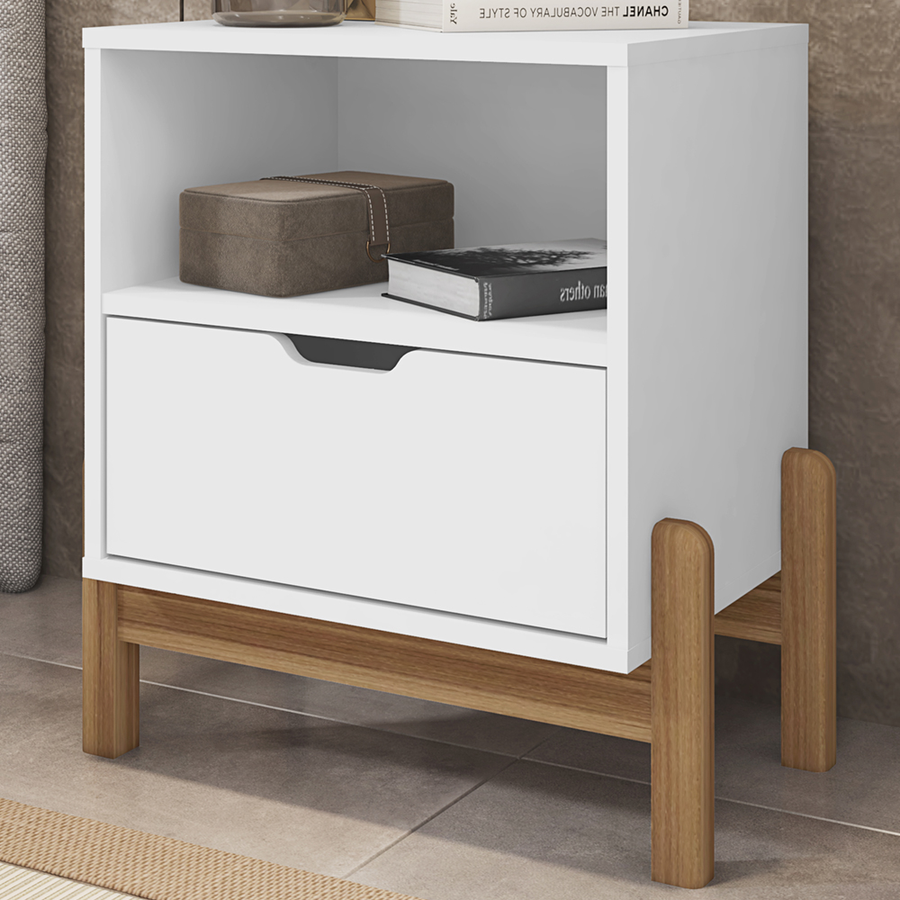 Mesa de Cabeceira 1 Gaveta 004015 Branco DCASA