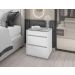 Mesa de Cabeceira 3 Gavetas Porta itens Belize Branco