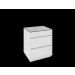 Mesa de Cabeceira 3 Gavetas Porta itens Belize Branco