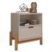 Mesa de Cabeceira Antares 1 Gaveta Off White - Casa D
