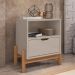 Mesa de Cabeceira Antares 1 Gaveta Off White - Casa D