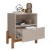 Mesa de Cabeceira Antares 1 Gaveta Off White - Casa D