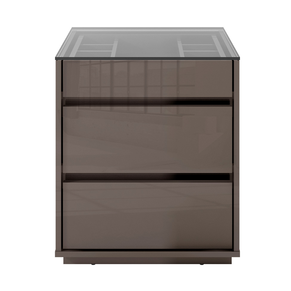 Mesa de Cabeceira Belize 3 GV Cinza