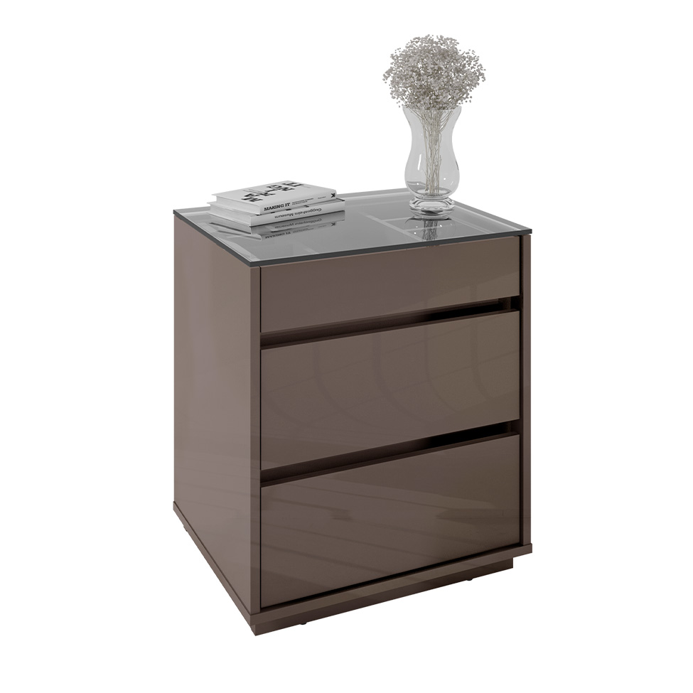 Mesa de Cabeceira Belize 3 GV Cinza