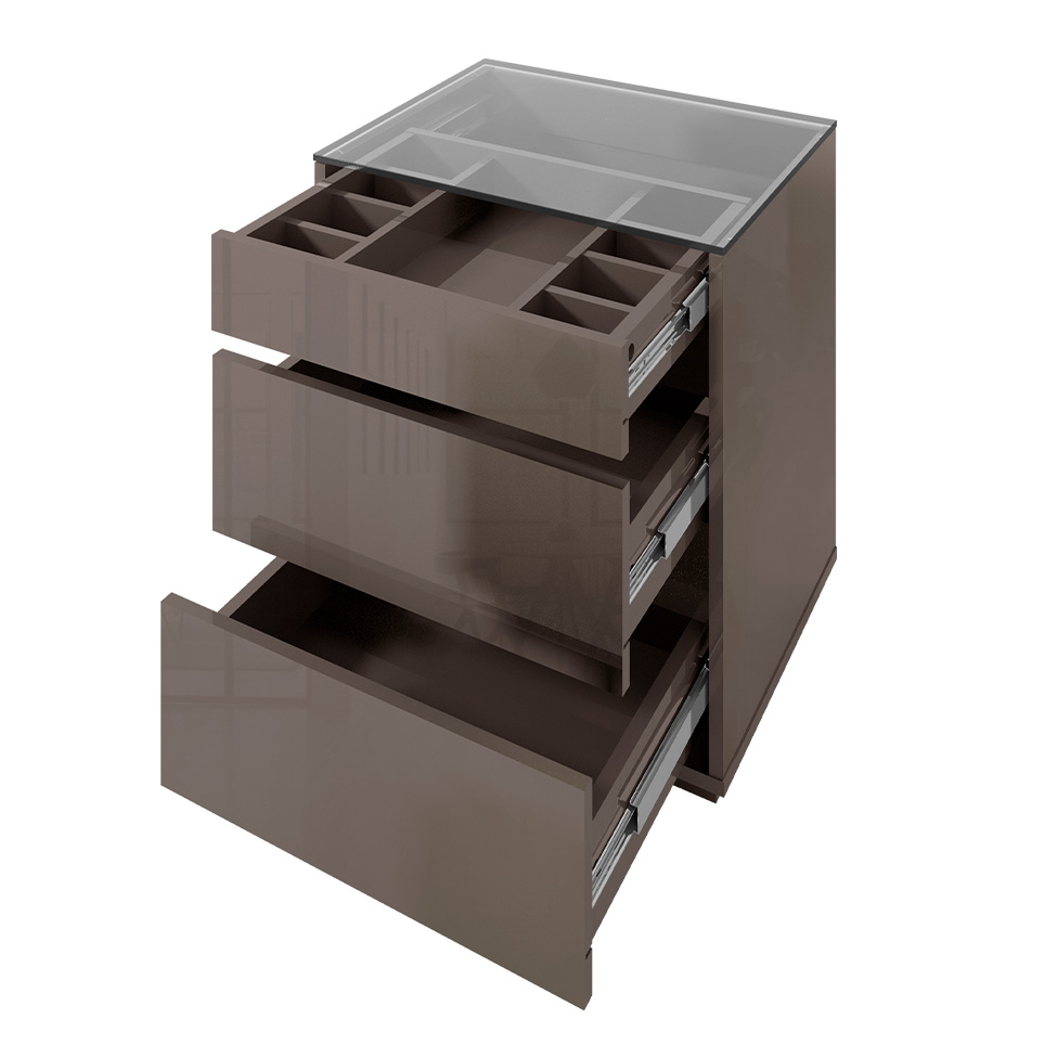Mesa de Cabeceira Belize 3 GV Cinza
