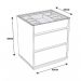 Mesa de Cabeceira Belize 3 Gavetas Branco - Casa D