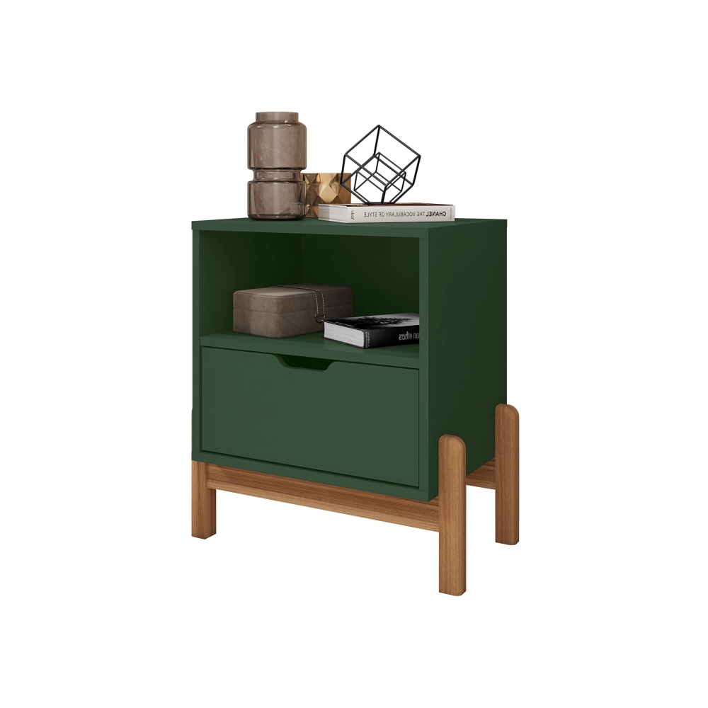 Mesa de Cabeceira Nice Verde Oliva