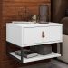 Mesa de Cabeceira Suspensa Sigma 1 Gaveta Branco - Casa D