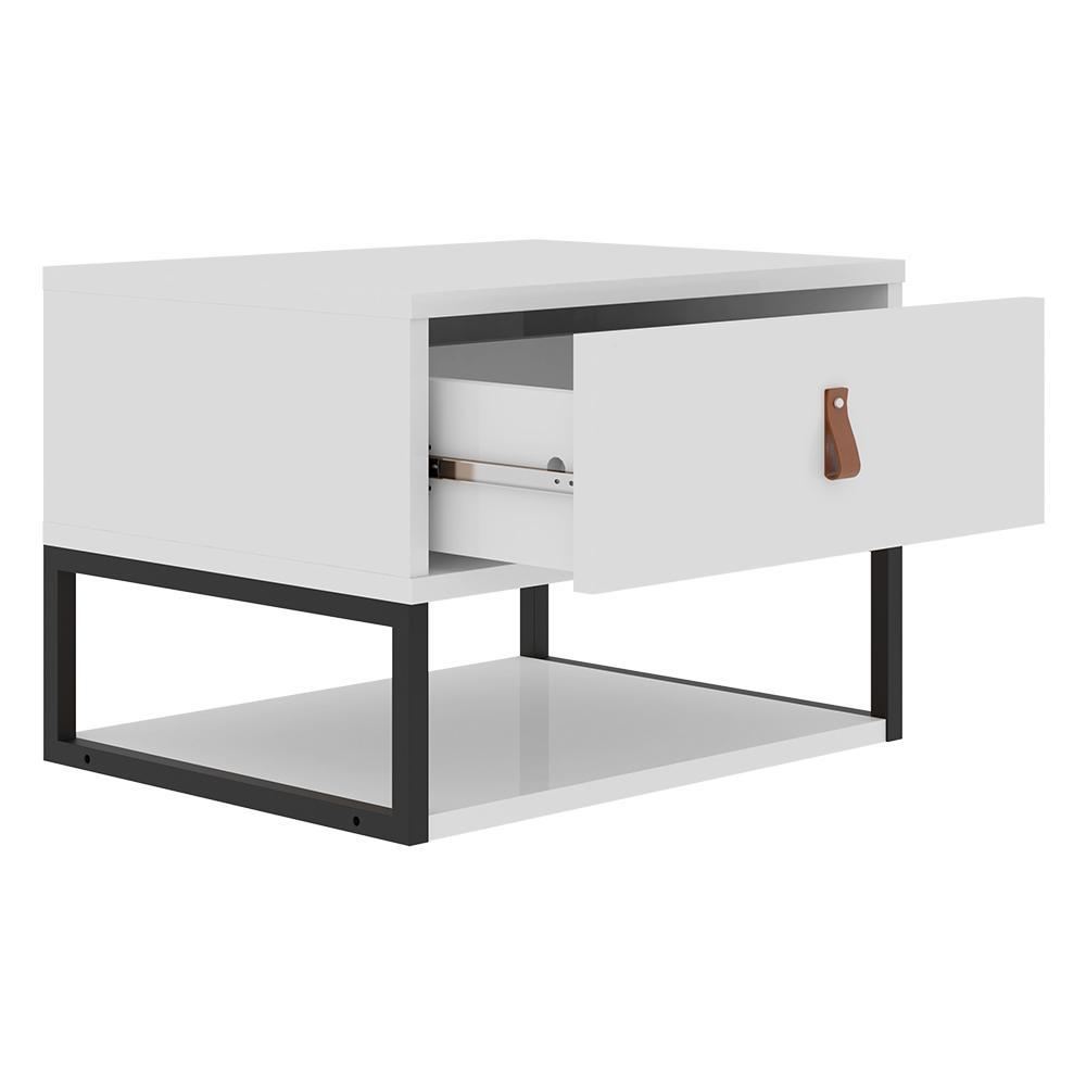 Mesa de Cabeceira Suspensa Sigma 1 Gaveta Branco - Casa D