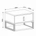 Mesa de Cabeceira Suspensa Sigma 1 Gaveta Off White - Casa D
