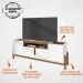 Mesa de Centro 006008 e Rack Para TV 011080 Branco Cedro DCASA