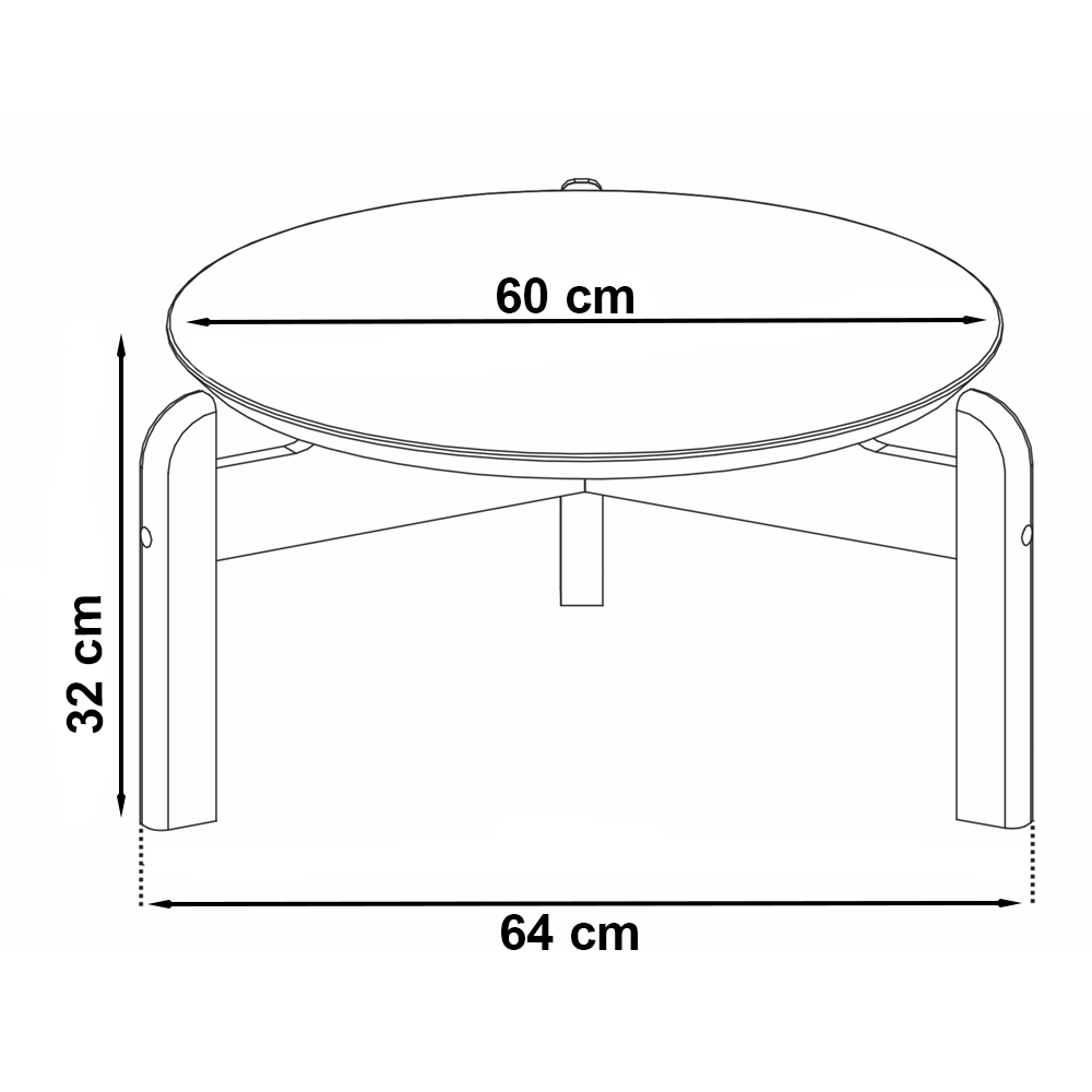 Mesa de Centro 006008 e Rack Para TV 011080 Branco Cedro DCASA