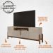 Mesa de Centro 006008 e Rack Para TV 011080 Off White Cedro DCASA