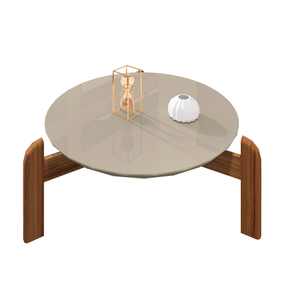 Mesa de Centro Chris Off White Cedro