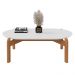 Mesa de Centro Lizz Oblonga Branco/Cedro - Casa D