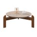 Mesa de Centro Lizz Off White e Cedro