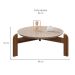 Mesa de Centro Lizz Off White e Cedro