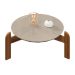 Mesa de Centro Lizz Off White e Cedro