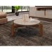 Mesa de Centro Lizz Off White e Cedro