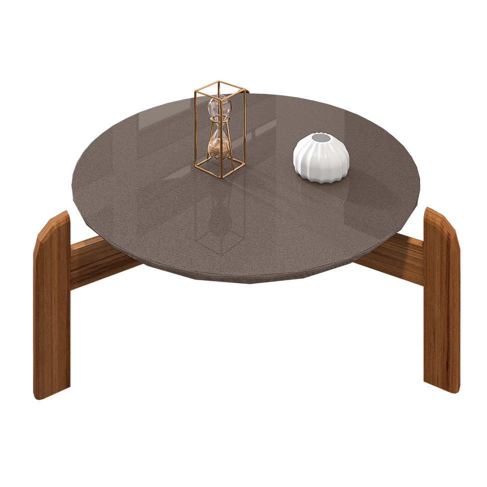 Mesa de Centro Lizz Pérola e Cedro