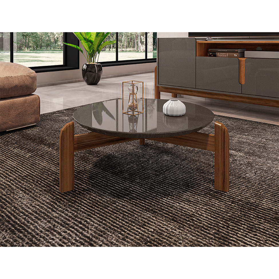 Mesa de Centro Lizz Pérola e Cedro