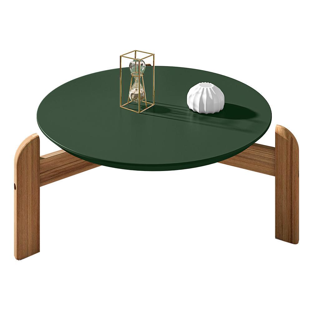 Mesa de Centro Lizz Redonda Verde Oliva/Cedro - Casa D