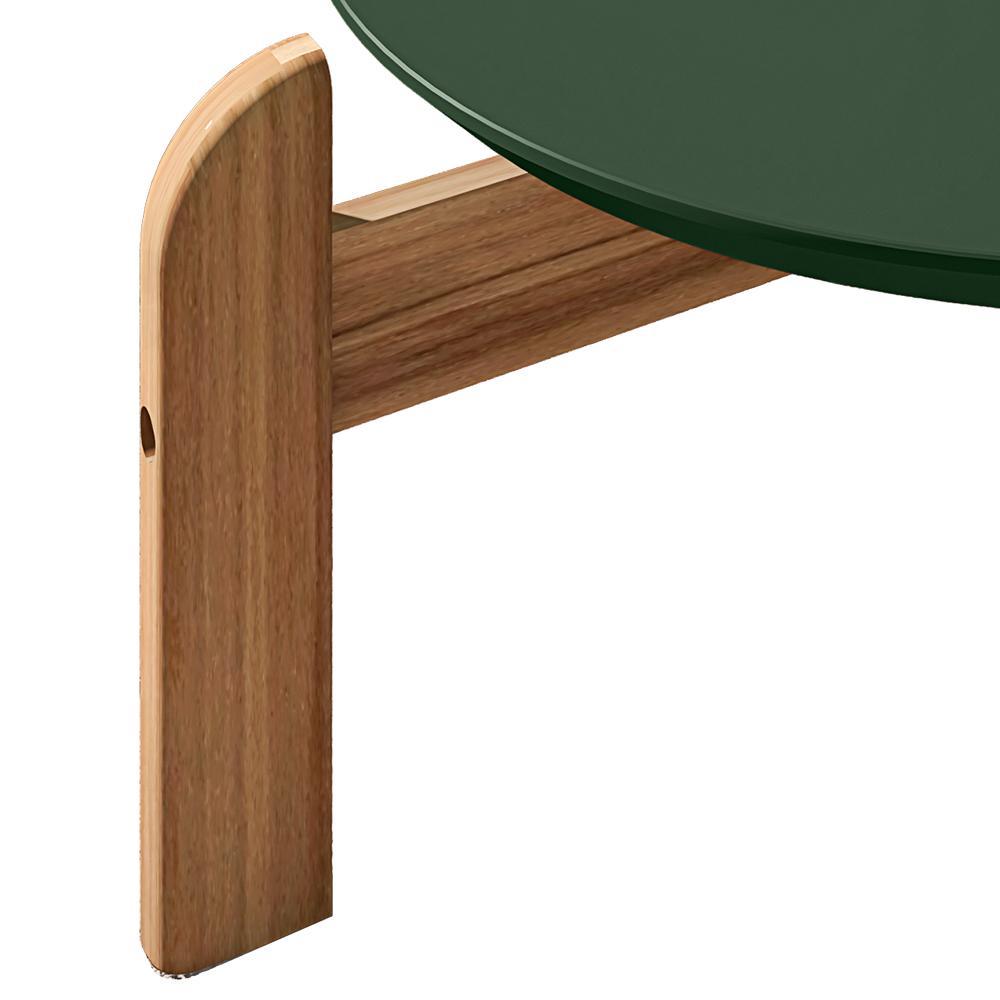 Mesa de Centro Lizz Redonda Verde Oliva/Cedro - Casa D