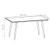 Mesa de Jantar 1.6 Verônica Off White com Tampo de Vidro