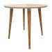 Mesa de Jantar Redonda Richard Off White com Tampo de Vidro