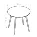 Mesa de Jantar Redonda Richard Off White com Tampo de Vidro