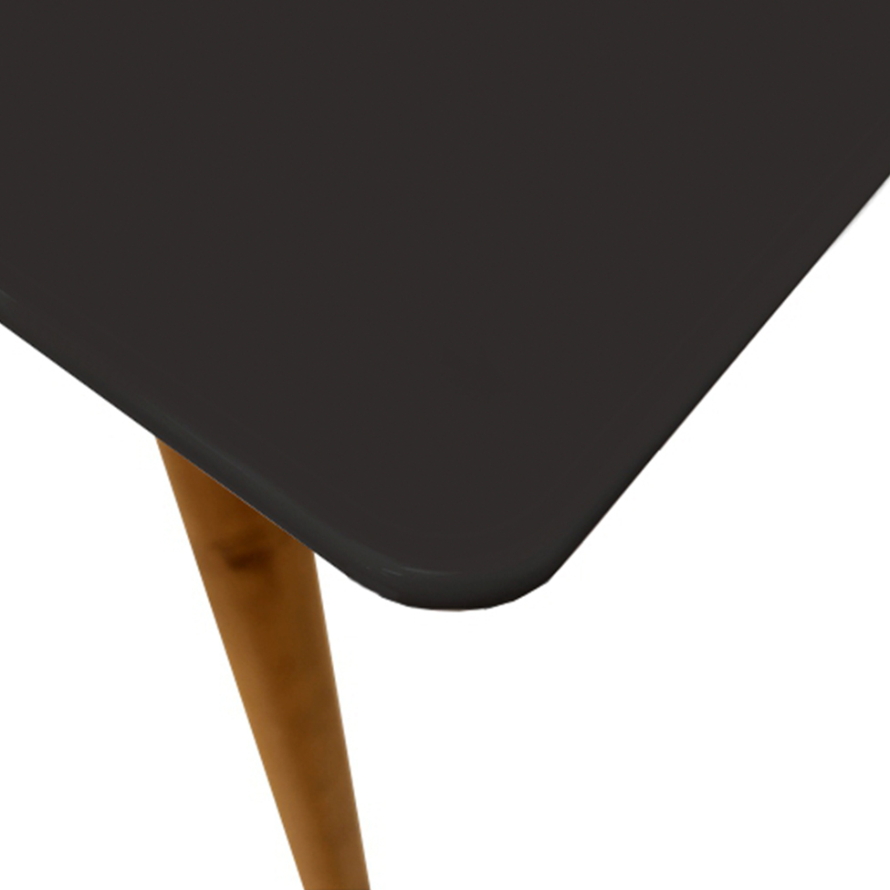 Mesa de Jantar Retangular Veneza Preta 160 cm