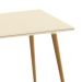 Mesa de Jantar Retangular com Tampo de Vidro Veneza Plus Off White e Noce 160 cm