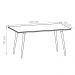 Mesa para Sala de Jantar 1.6 Kalel Off White Tampo em Vidro