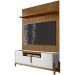 Painel Frisado 220x160 Cm E Rack 4 Portas 170 Cm Branco Cedro DCASA