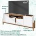 Painel Frisado 220x180 Cm E Rack 4 Portas 190 Cm Branco Cedro DCASA