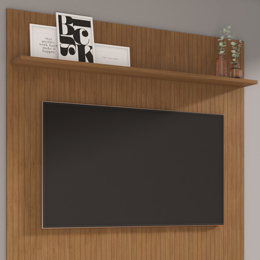 Painel Frisado Piso Teto 220x160 Cm Tv 60 Pol 008174 Cedro DCASA