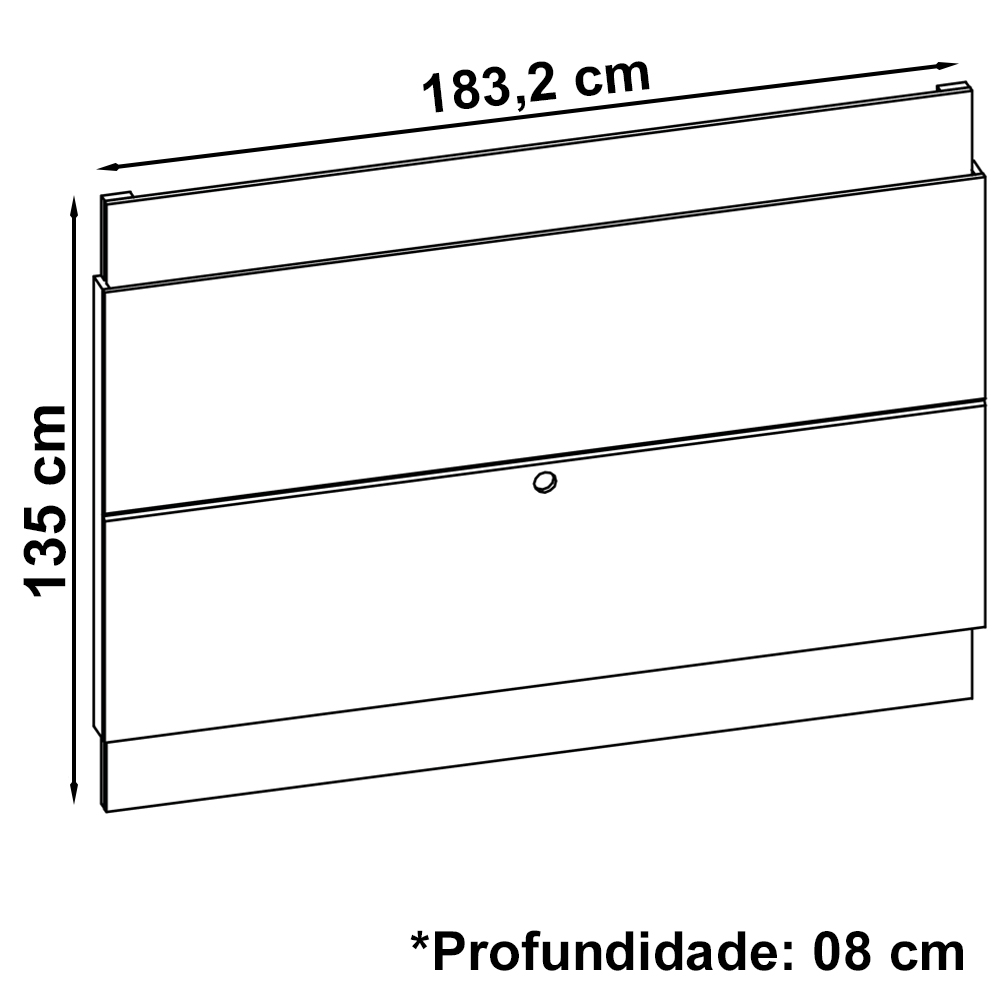 Painel Frisado Piso Teto 220x180 Cm Tv 60 Pol 008175 Cedro DCASA