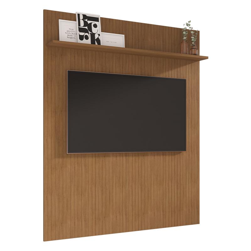 Painel Frisado Siena Sala para TV até 60 Polegadas 160 cm Cedro